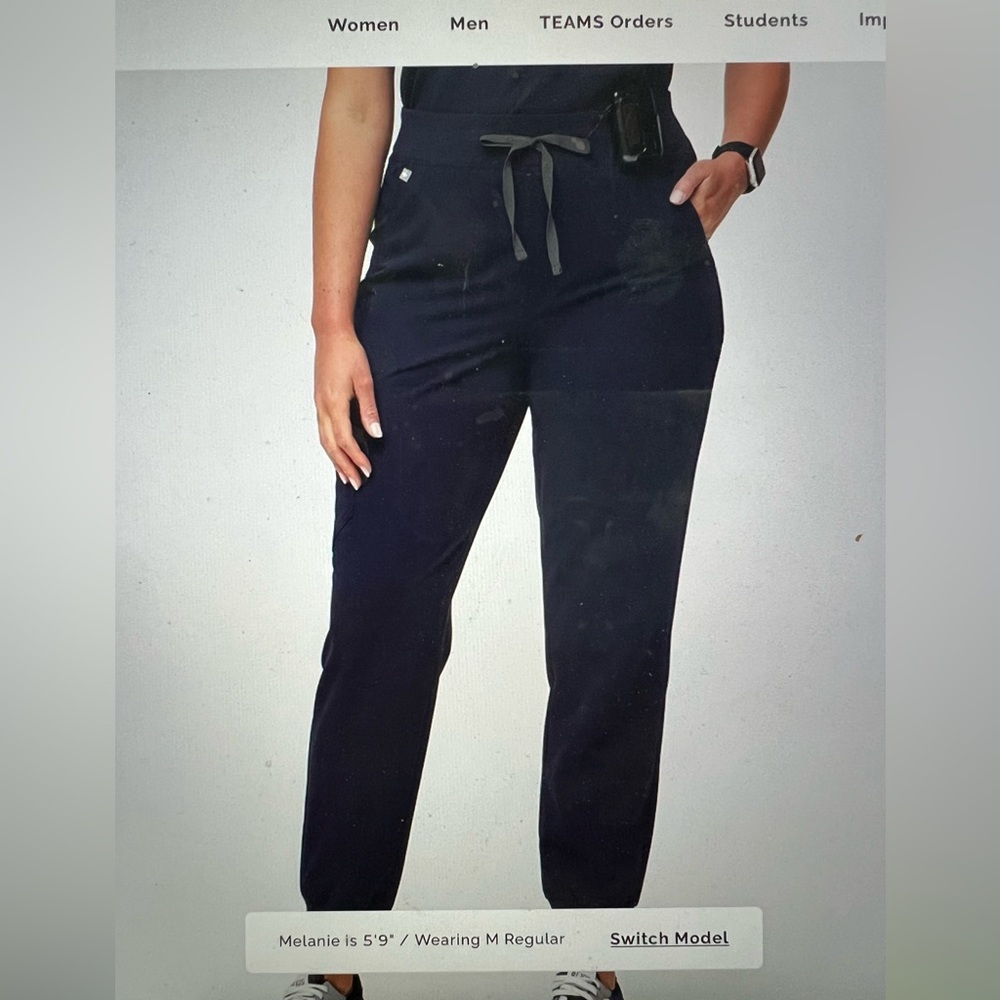 High waisted, Zamora joggers, navy